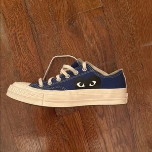 Comme des Garcons PLAY Blue Sneaker with Cartoon Eyes